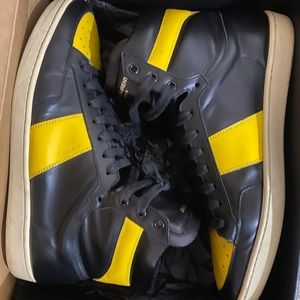 Black and yellow saint Laurent sneakers size 45